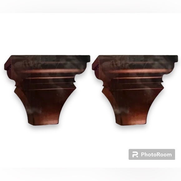 New Set of Two Espresso Wall Sconces - Picture 2 of 6